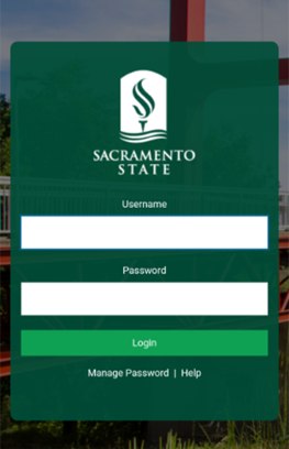 Sacramento State Username Password Login Manage Password Help